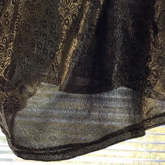 Luxe Metallic Gold & Black Camisole 1990’s Top M - Picture 15 of 15